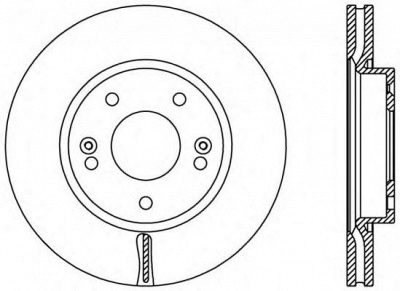OPEN PARTS bda244320 -  Тормозной диск